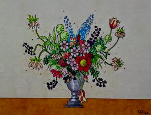 Illustrated Hillwood Floral Arrangements Notecard Set