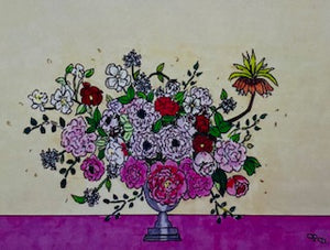 Illustrated Hillwood Floral Arrangements Notecard Set