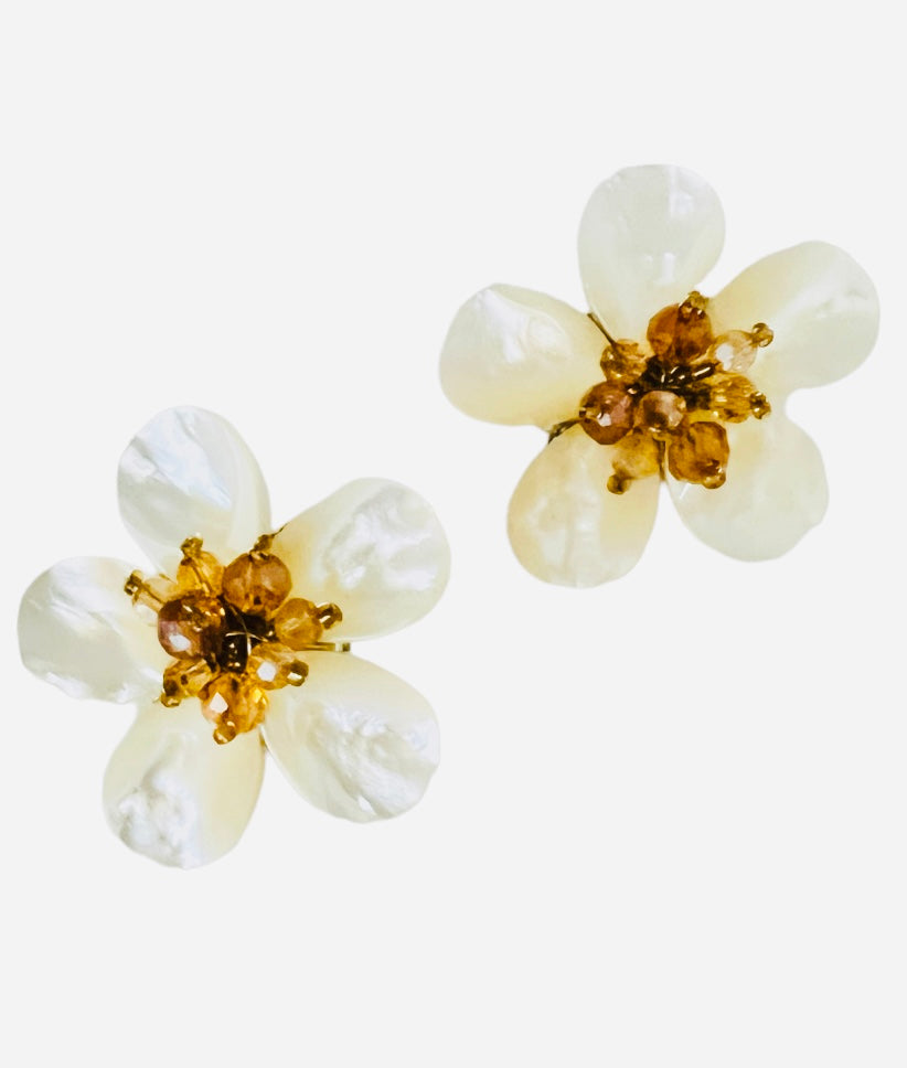 Floral Clip Earrings